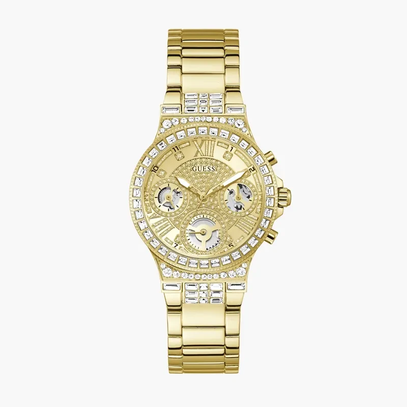 Guess Moonlight Multifunction Gold-tone Ladies Watch- GW0320L2